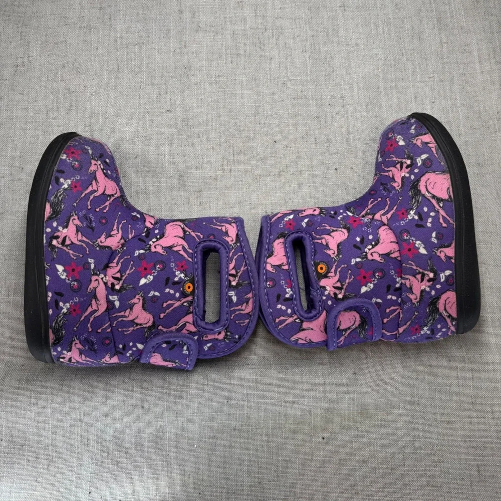 Bogs Baby Unicorn Purple Waterproof Insulated Winter Snow Boots Toddler Size 6